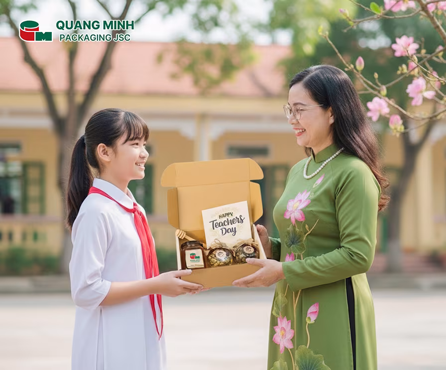 Hộp quà tặng carton ngày 20/11 – Giải pháp bao bì ý nghĩa từ Quang Minh Packaging JSC