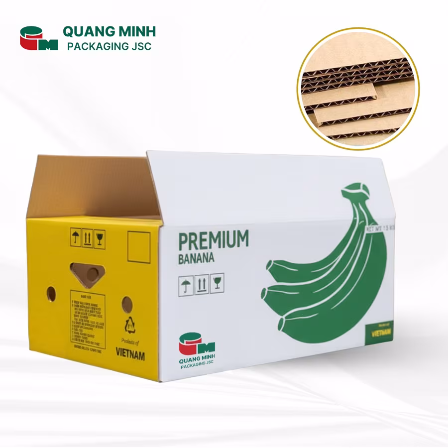 Thùng carton đựng xoài, bưởi, cam, chuối